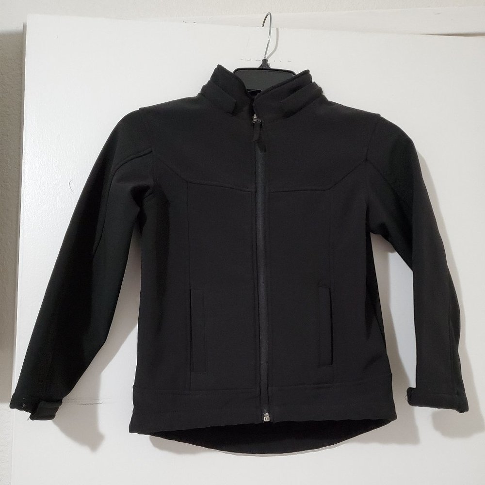 Jumping beans childs jacket L (7), pockets, zip, black, very lightly used
